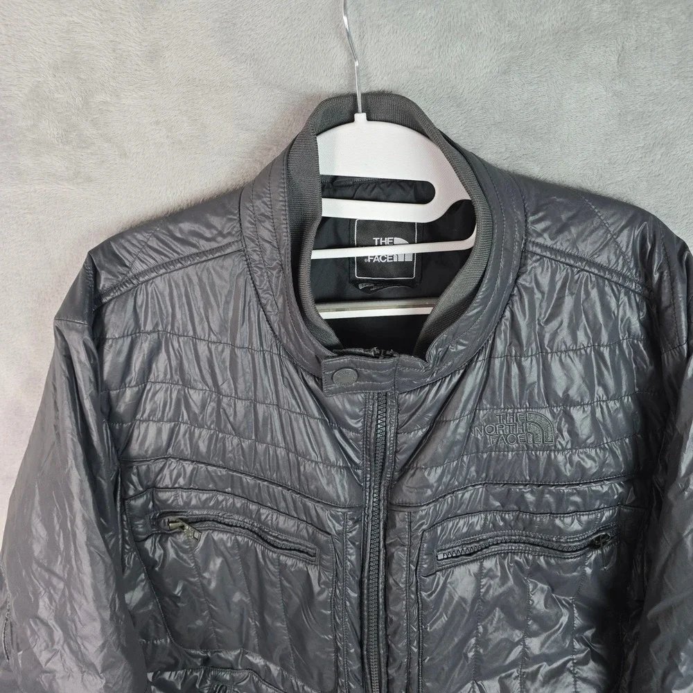 The‎ North Face Mens Black Quilted Insulated Jacket Full Zip T427 T827 Large